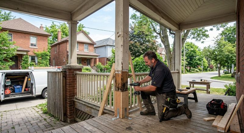 Balcony Post Repair in Redmond, WA