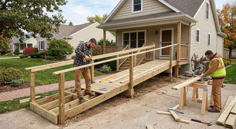 Wood Ramp Installation in Kansas City, KS